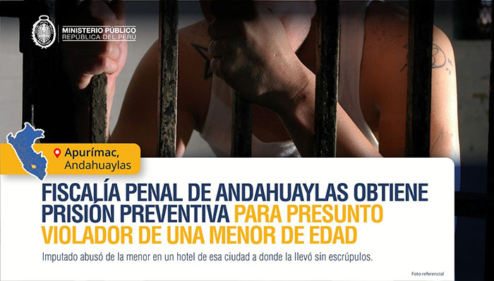 9 meses de prisión preventiva para joven de 19 por ultrajar a menor de 12 años